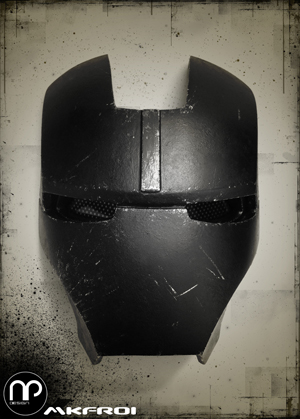 Project MKFR01 image 12 cardboard paper helmet type Iron Man MKVI
